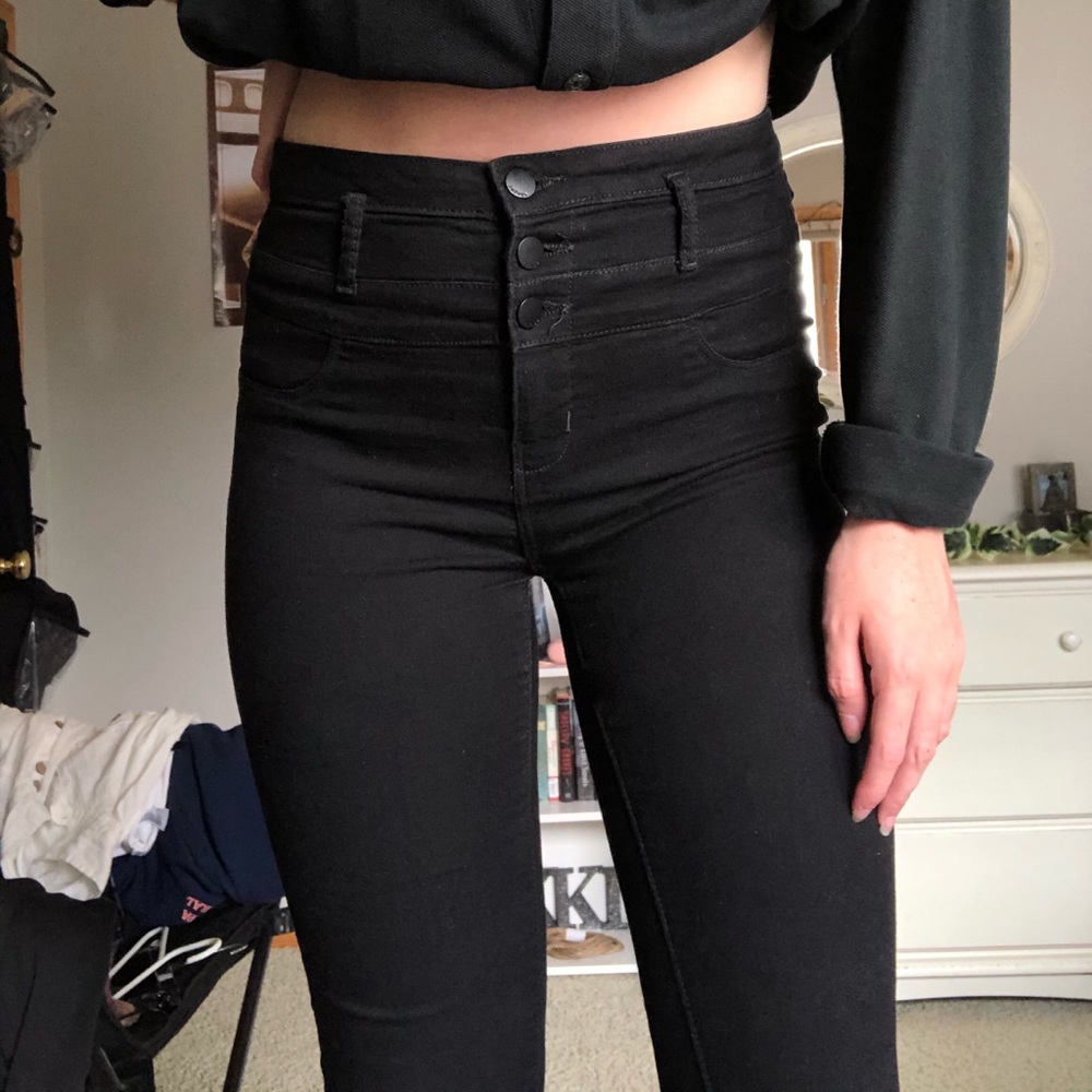 Vintage high waisted black jeans